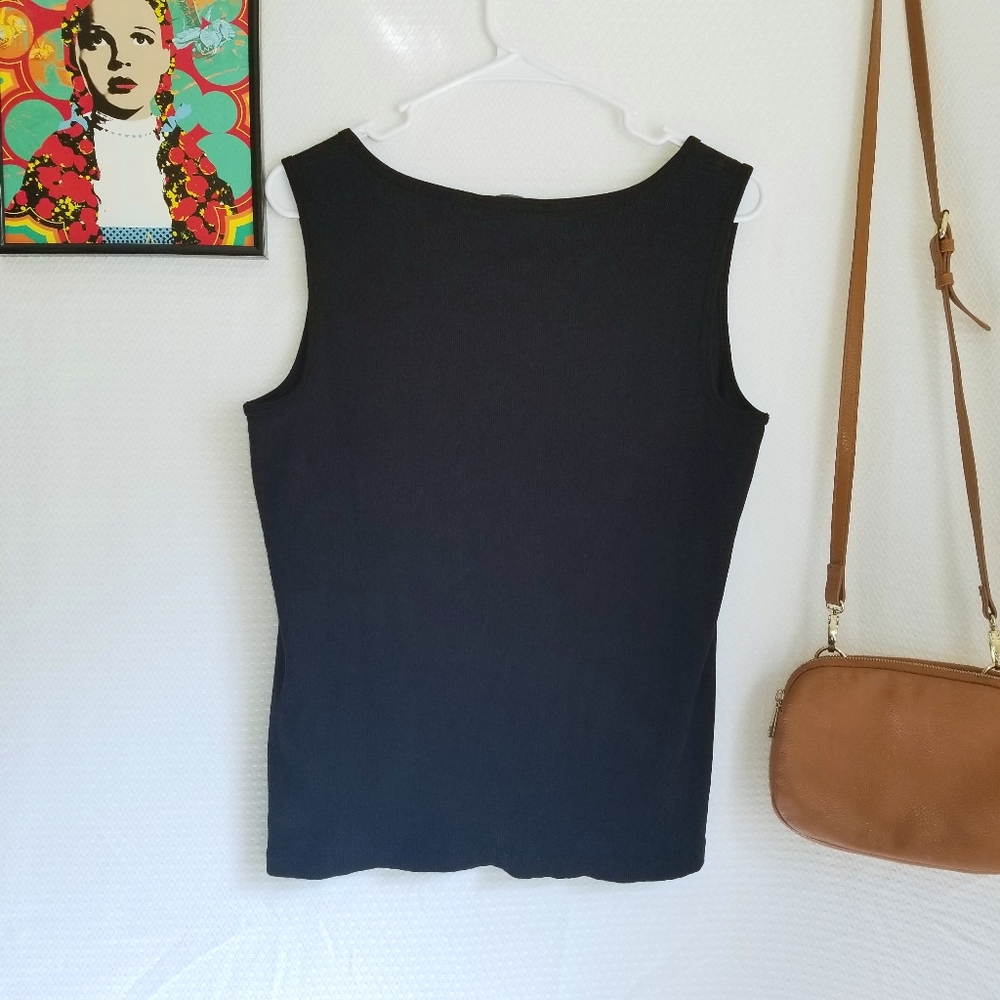 ❤ Ralph Lauren Plus Size Black Tank Top 1X - Picture 4 of 5